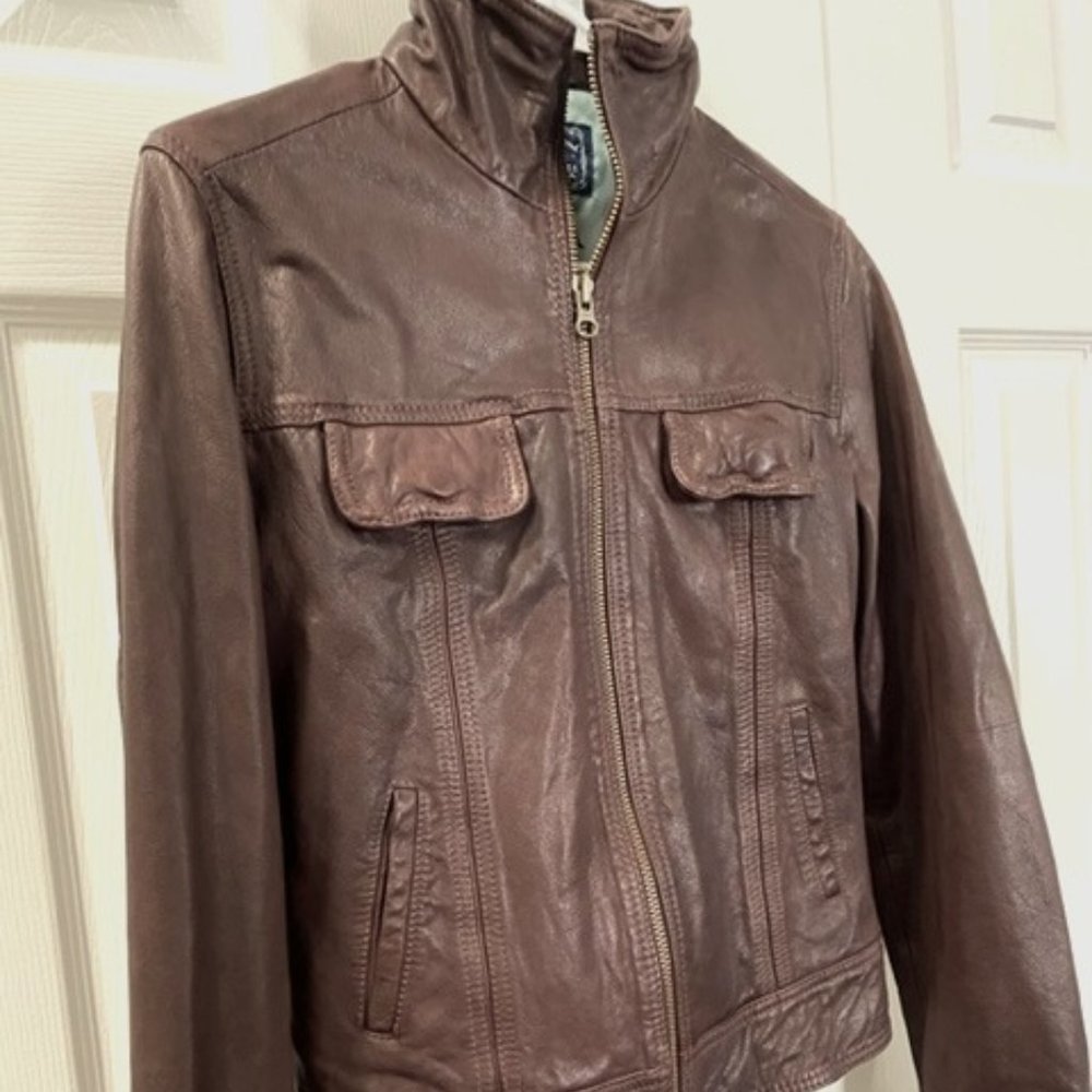 Lucky Brand Brown Leather Jacket